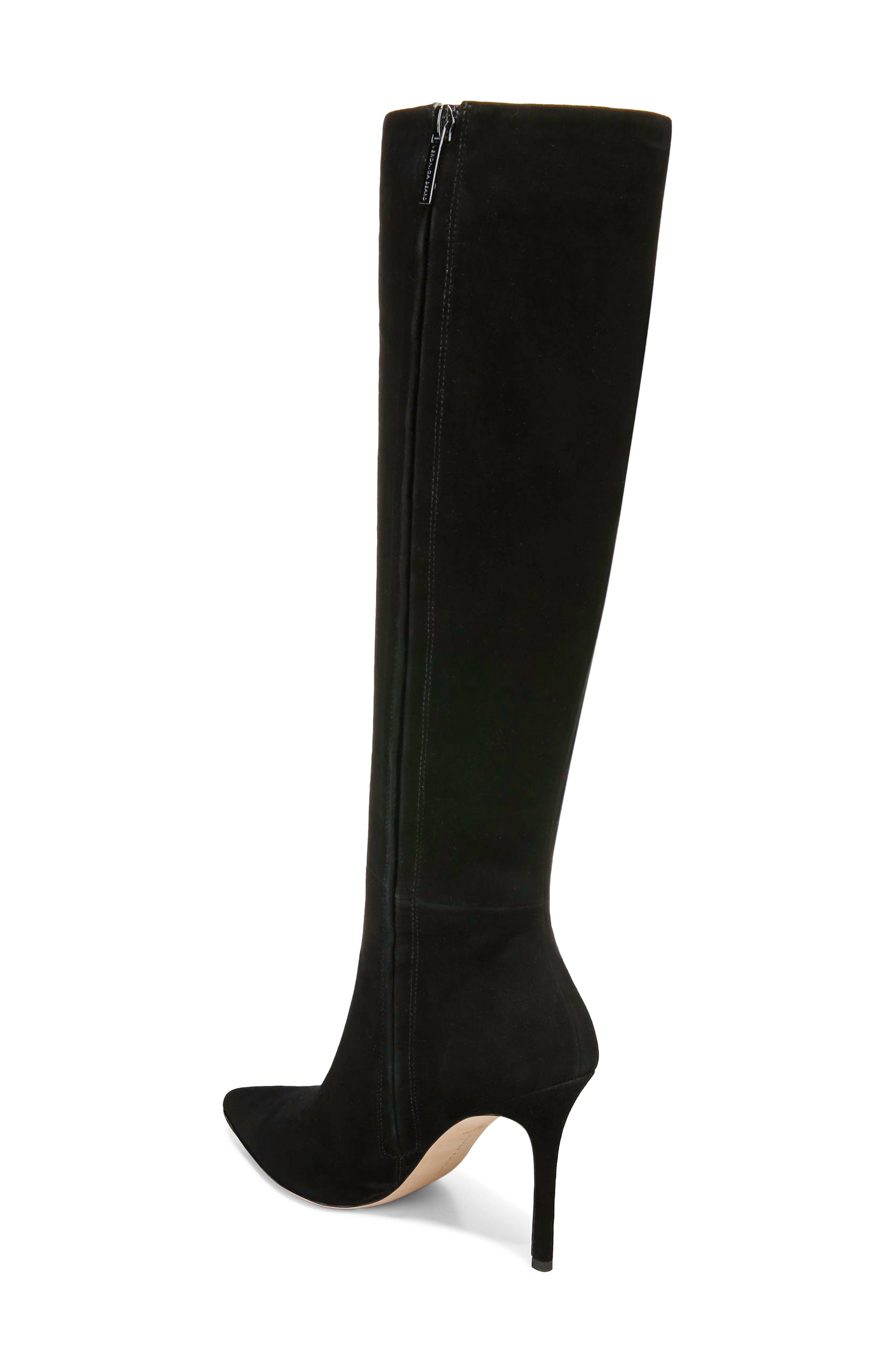 Veronica Beard Lisa Knee High Boot, Alternate, color, Black Suede