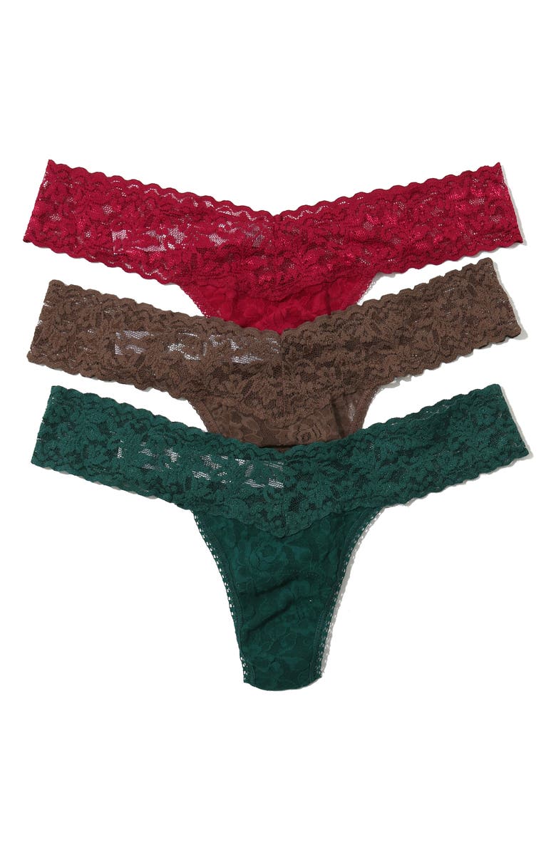 Hanky Panky Assorted 3-Pack Low Rise Thongs, Main, color,