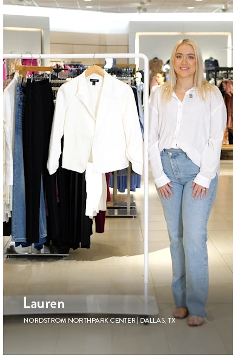 Raw Hem Crop Blazer video