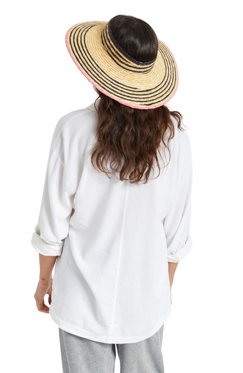 Brixton Joanna Straw Visor, Alternate, color, 
