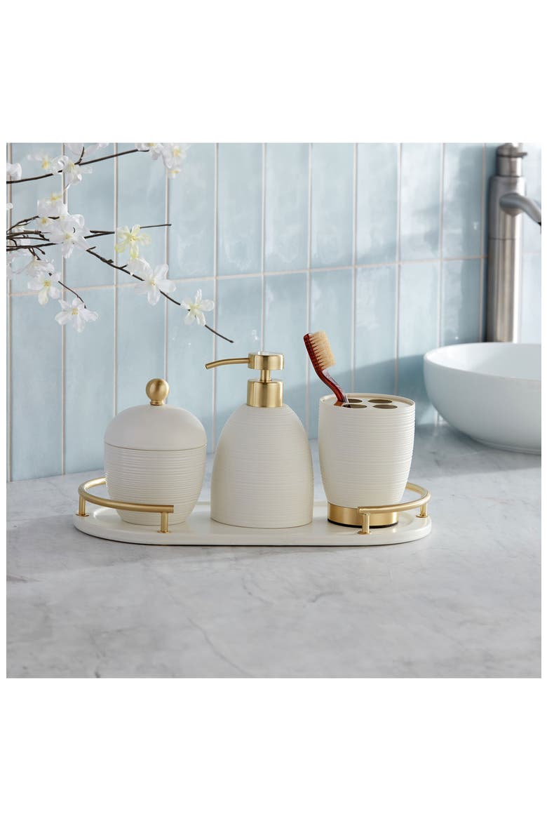 Dubai 4-Piece Bathroom Accessory Set, Alternate, color, WHITE