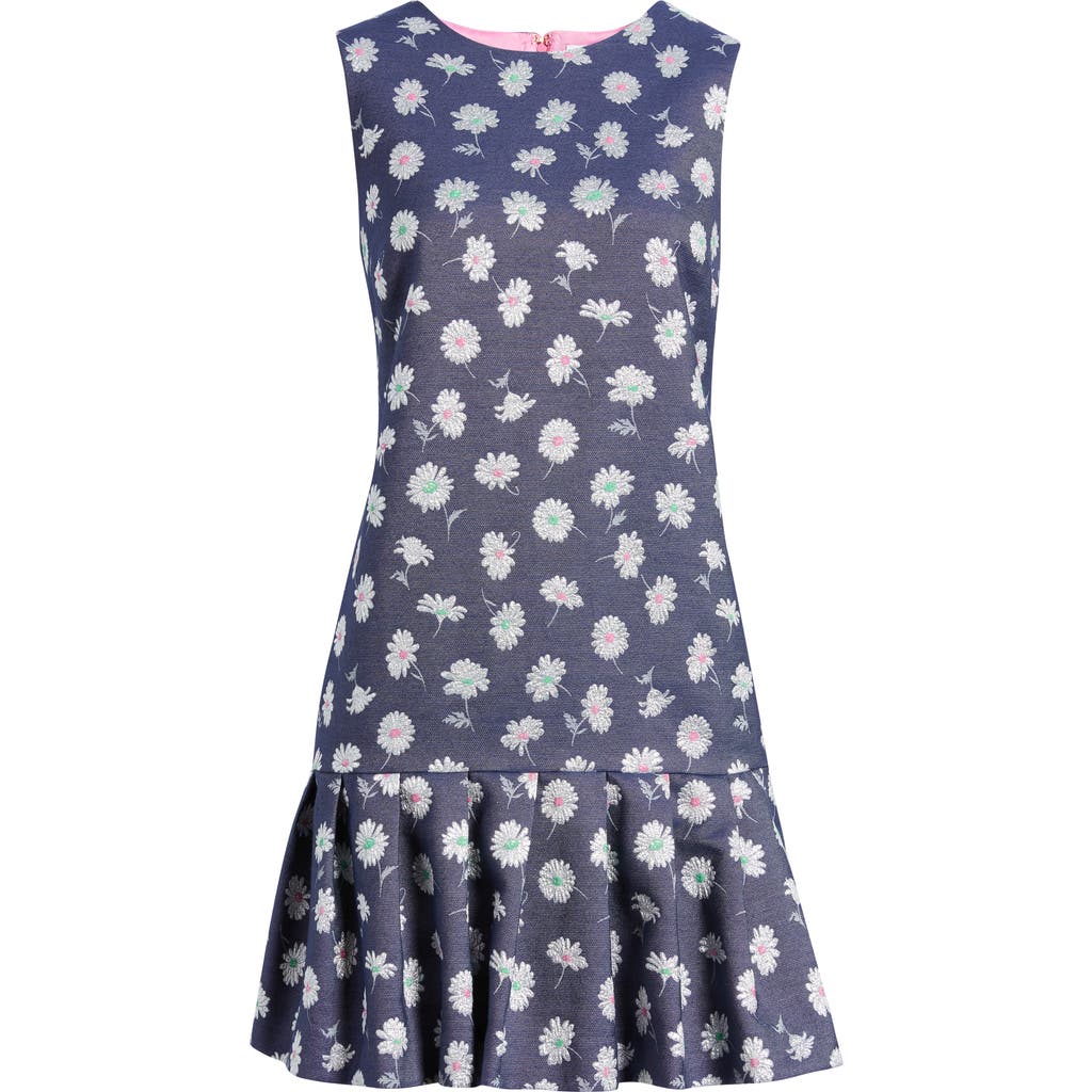 Lilly Pulitzer ® Joey Metallic Floral Cotton Blend Dress In Blue