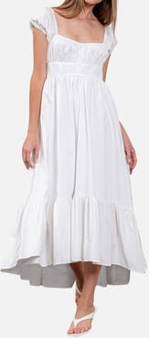 MOON RIVER Tiered Midi Sundress