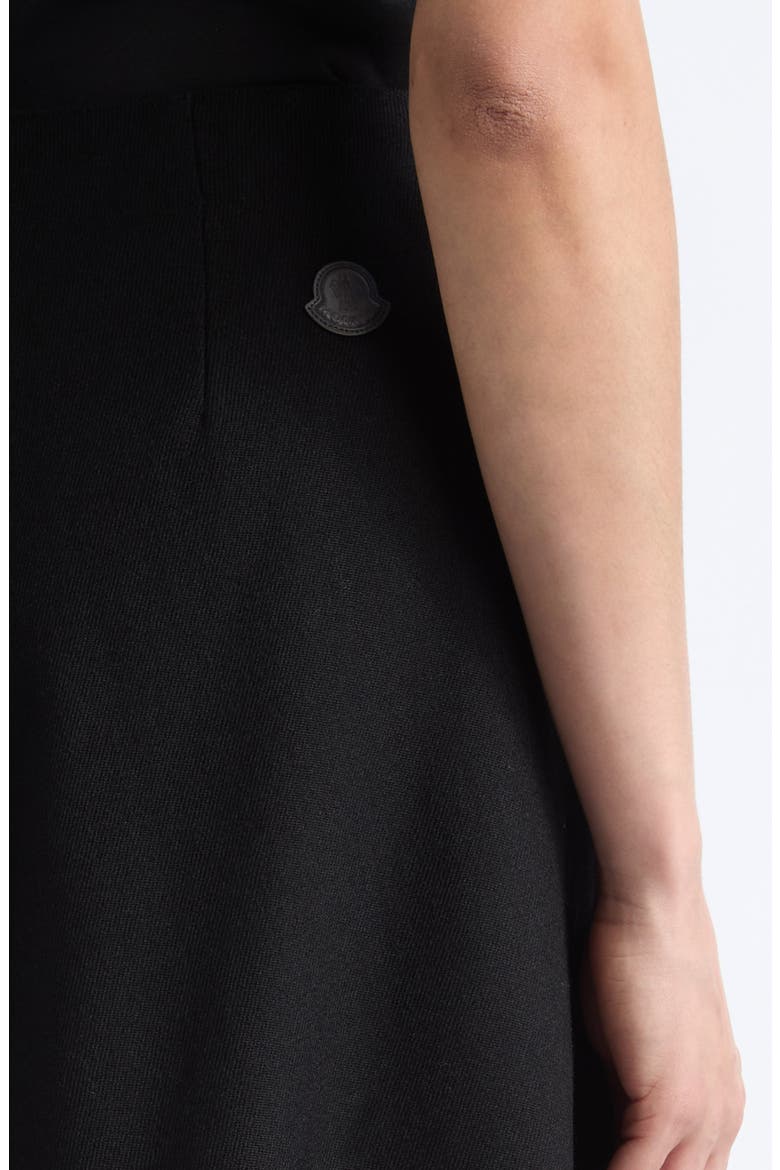 Wool Gabardine Midi Skirt, Alternate, color, BLACK