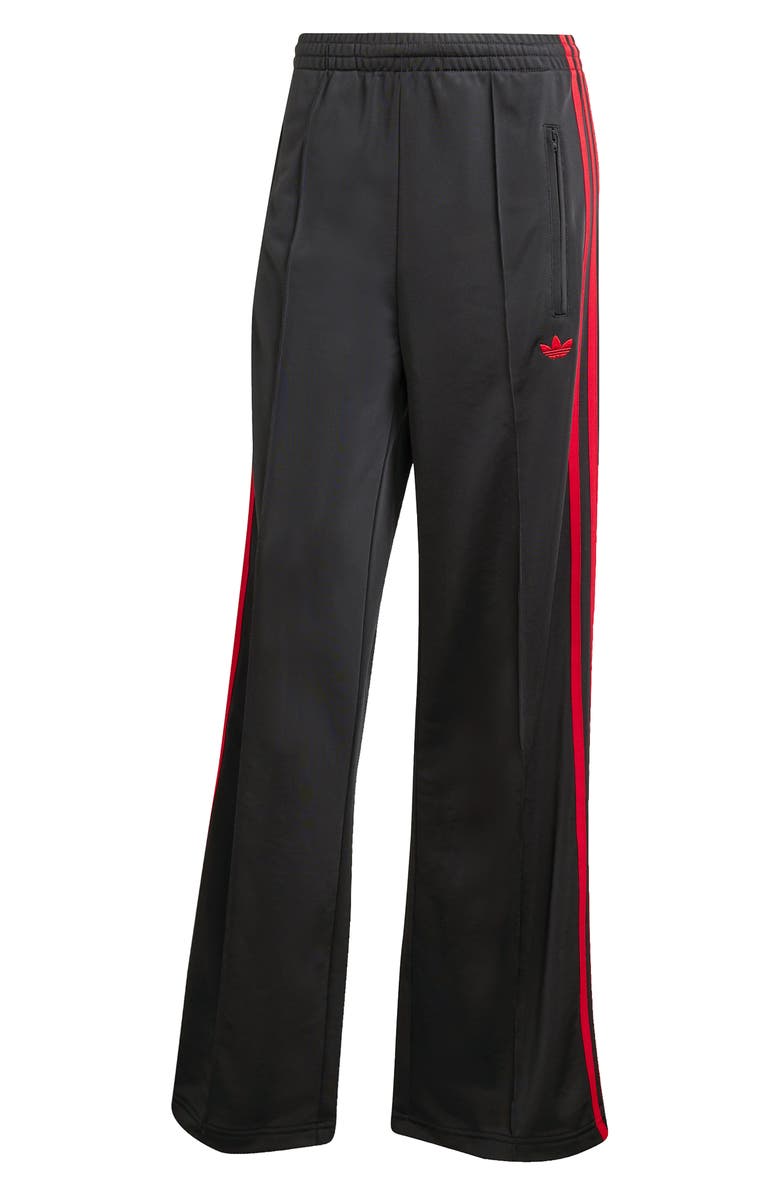 adidas Firebird Recycled Polyester Track Pants, Alternate, color, Black/ Better Scarlet