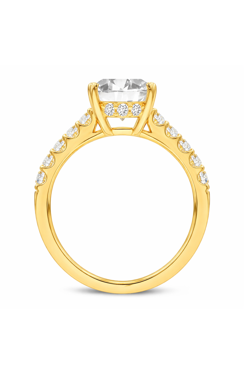 LuvMyJewelry Isidora 3.5 Cts 14K Yellow Gold Oval Lab Grown Diamond Hidden Halo Engagement Ring, Alternate, color, 14K Yellow Gold