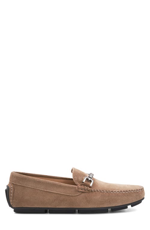 Bruno Magli Taso Bit Driving Loafer In Taupe Suede