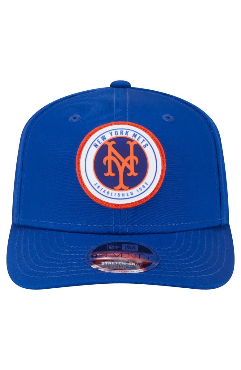 New Era Men's New Era Royal New York Mets Circle Patch 9SEVENTY Stretch-Snap Hat, Alternate, color, Royal