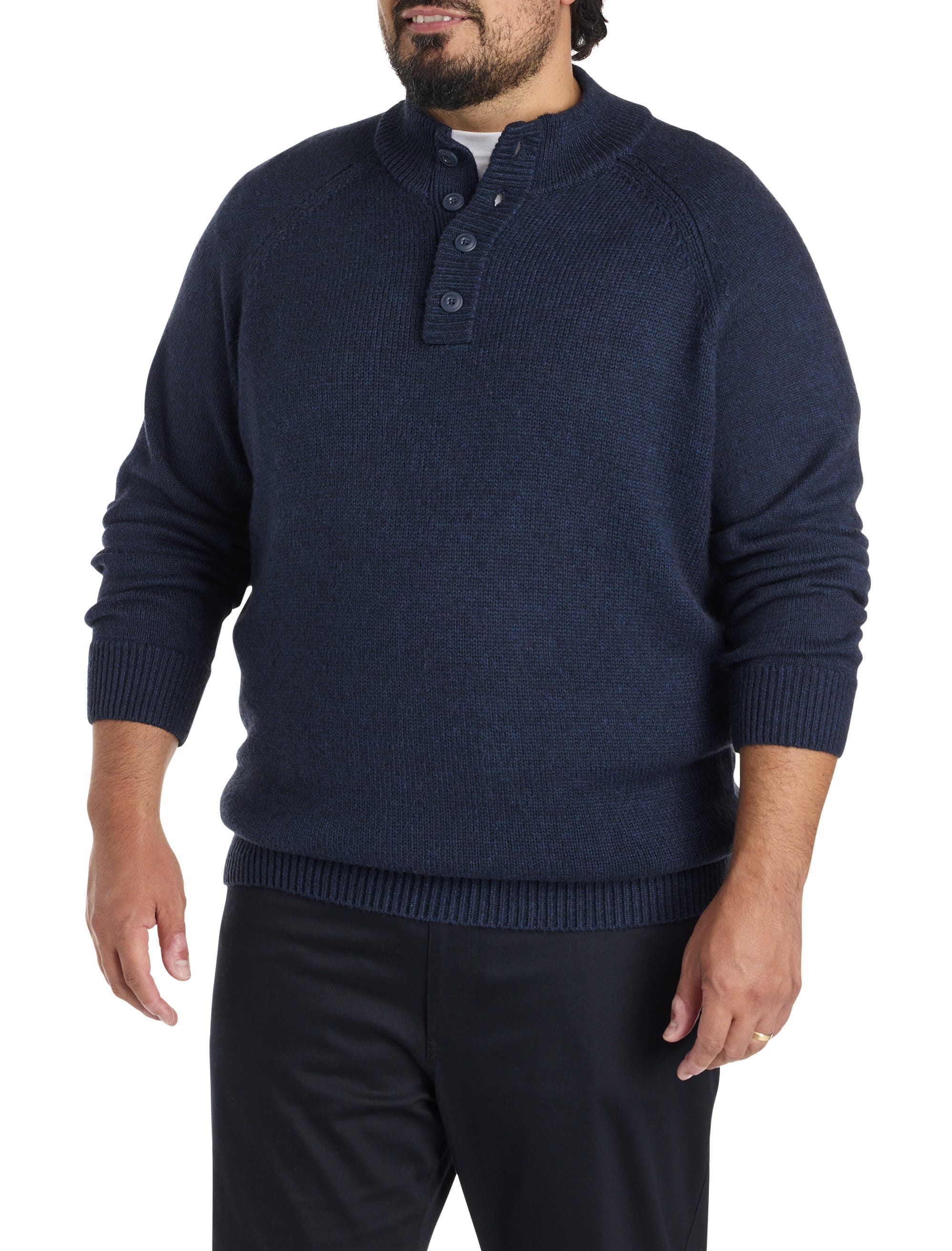 Big & Tall Mockneck Pullover Sweater - image 2