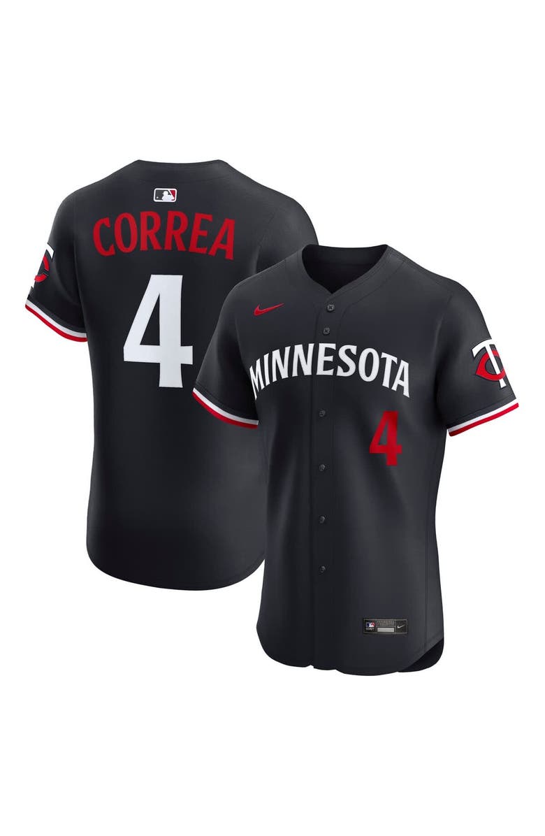 Nike Men's Nike Carlos Correa Navy Minnesota Twins Alternate 2 Elite Jersey, Alternate, color,