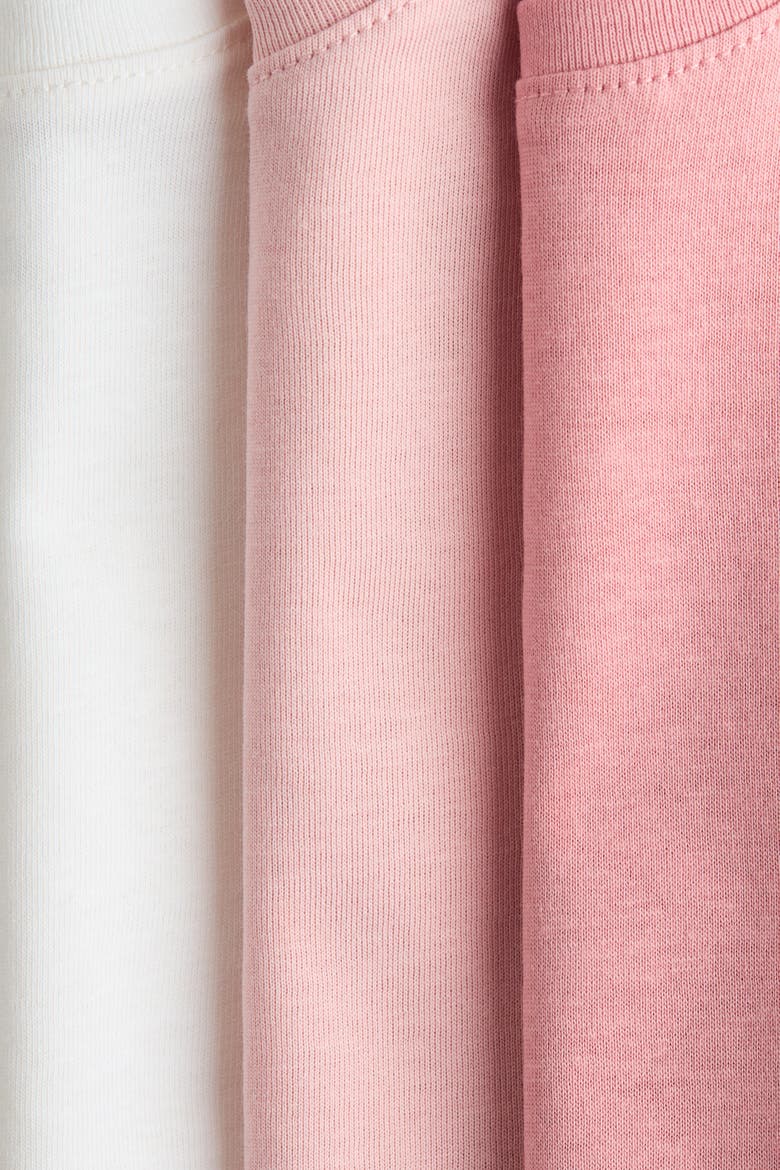 3-pack T-shirts, Alternate, color, Light pink/white