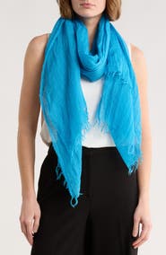Eileen Fisher Textured Organic Linen Blend Scarf