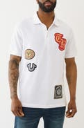True Religion Relaxed Patchwork Cotton Polo