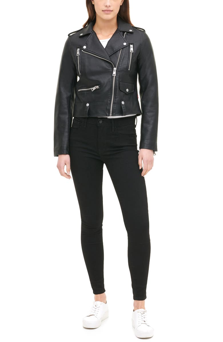 Levi's Faux Leather Moto Jacket, Alternate, color, 