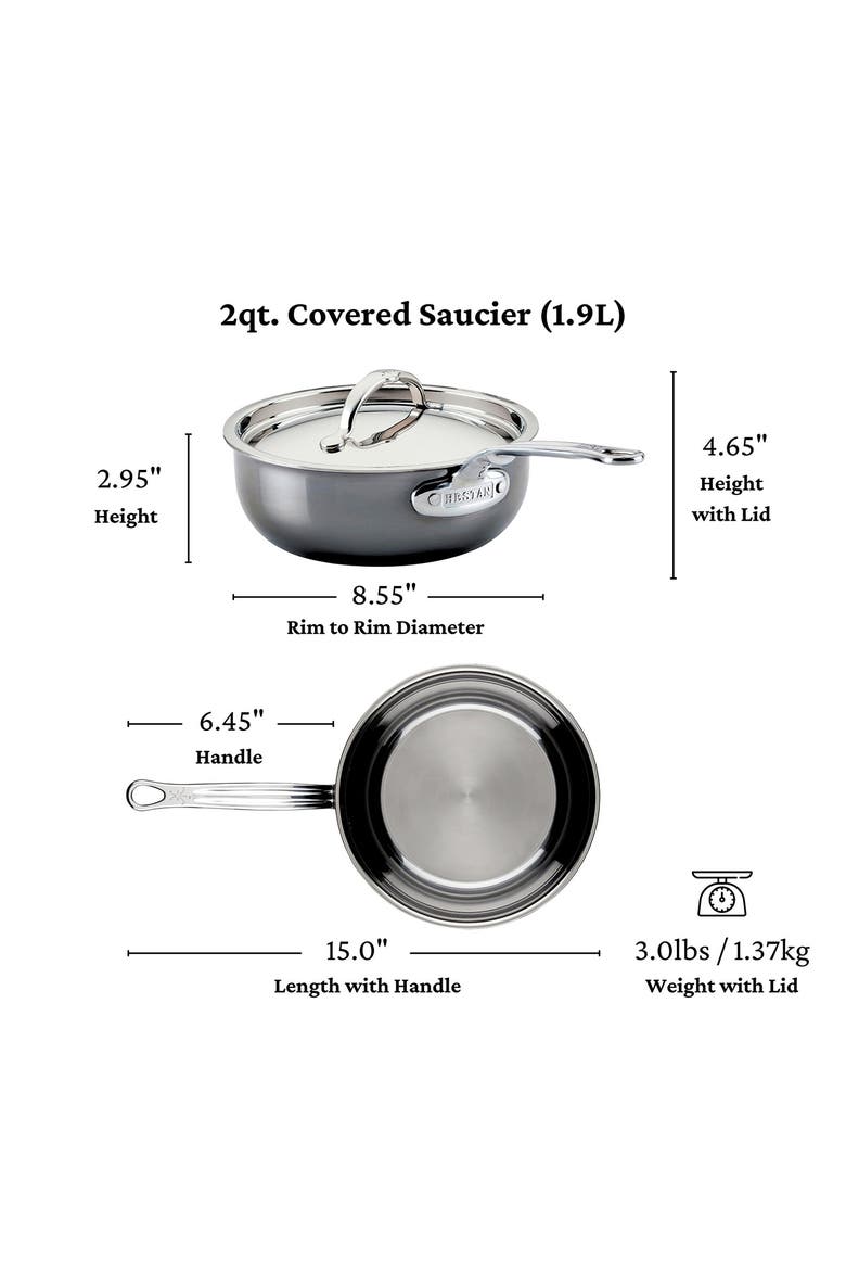 NanoBond® Molecular Titanium Stainless Steel 2-Quart Saucier Pan, Alternate, color, NO COLOR