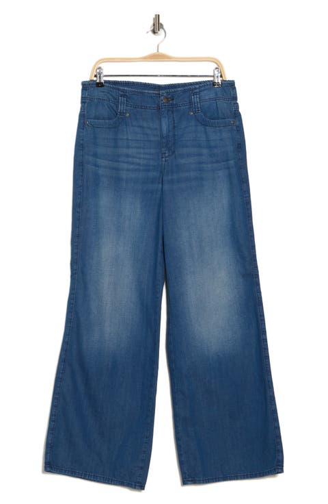 Teresa High Waist Wide Leg Clean Hem Jeans