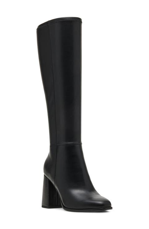 Katiee Faux Leather Knee High Boot