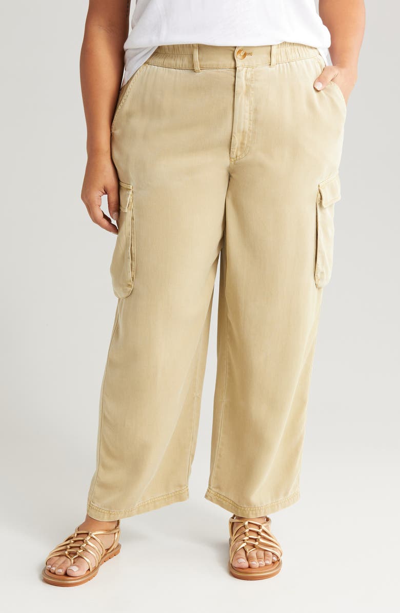 Treasure & Bond Soft Straight Leg Cargo Pants, Main, color, 