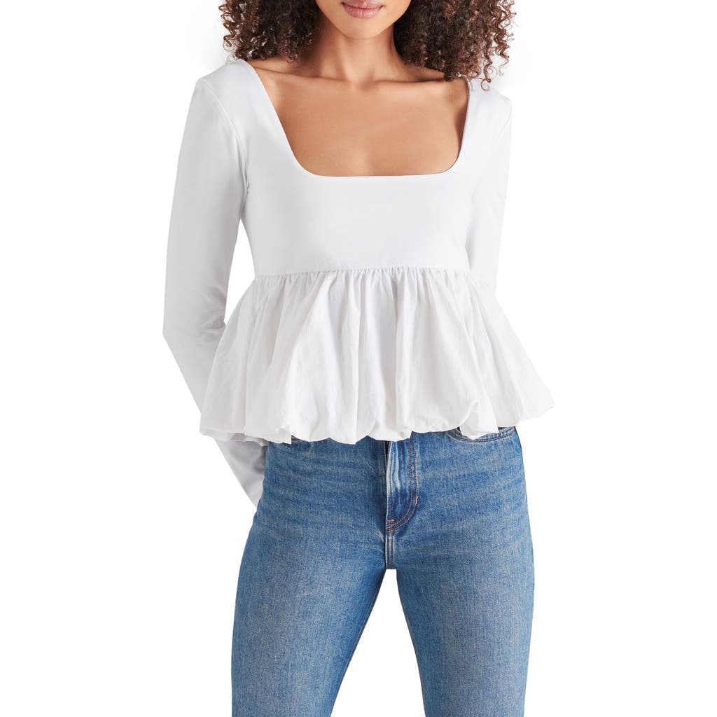Steve Madden Yura Scoop Neck Bodysuit In White