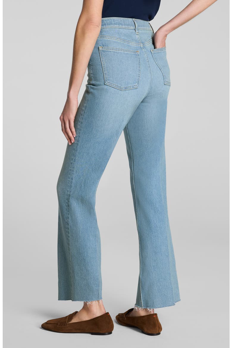 Raw Hem High Waist Crop Kick Flare Jeans, Alternate, color, SEASIDE BLUE