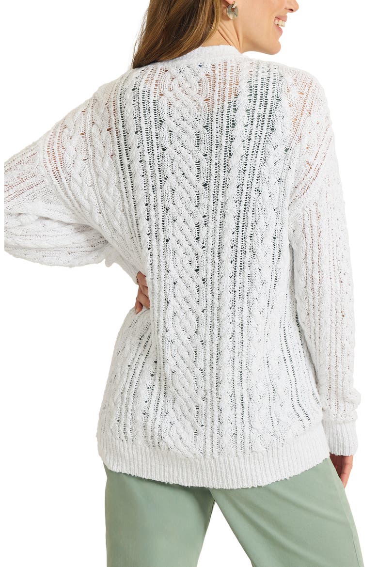 Basalt Bay Cable Cardigan, Alternate, color, WHITE