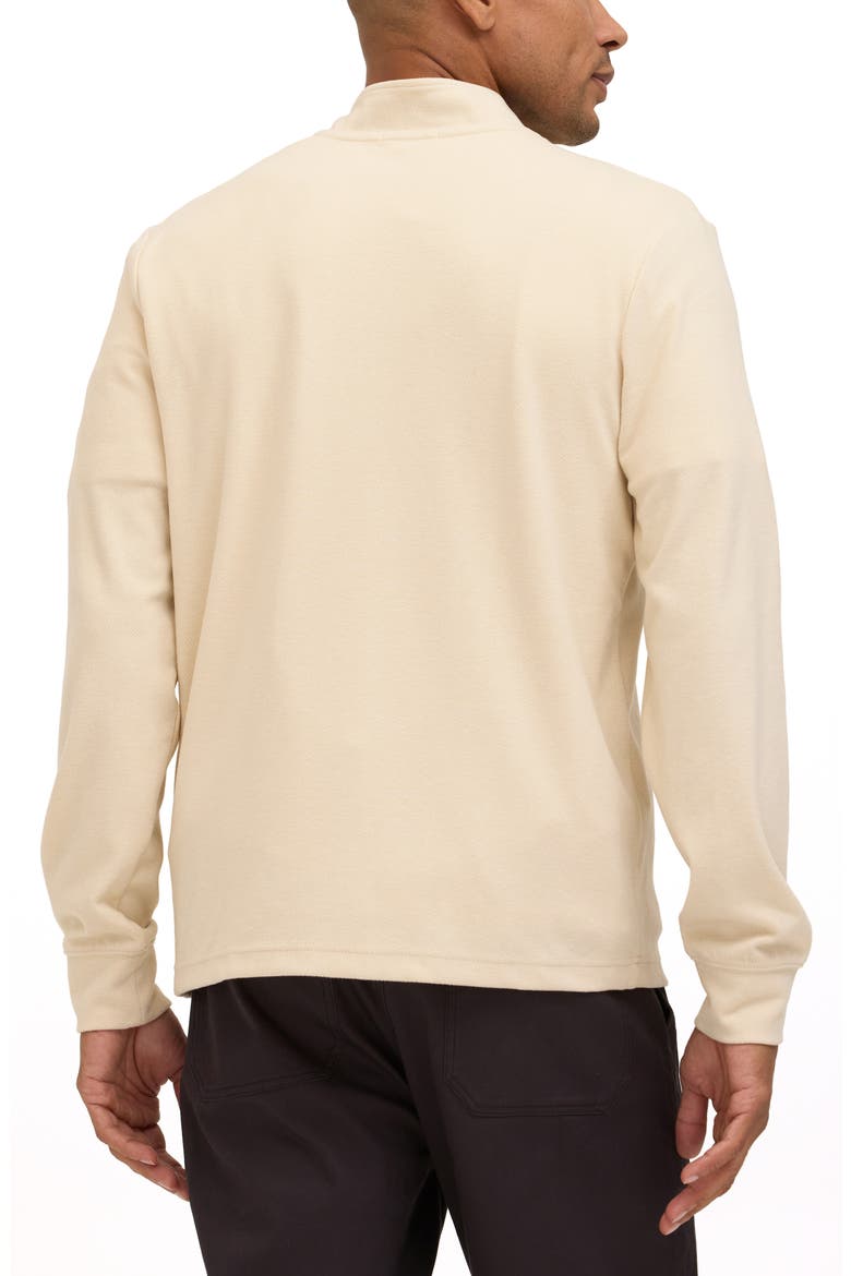 Kace Herringbone Brushed Jacquard Quarter Zip Pullover, Alternate, color, TAPIOCA