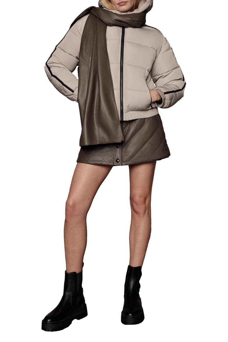 Whitney Water Repellent Hooded Puffer Jacket, Alternate, color, STONE