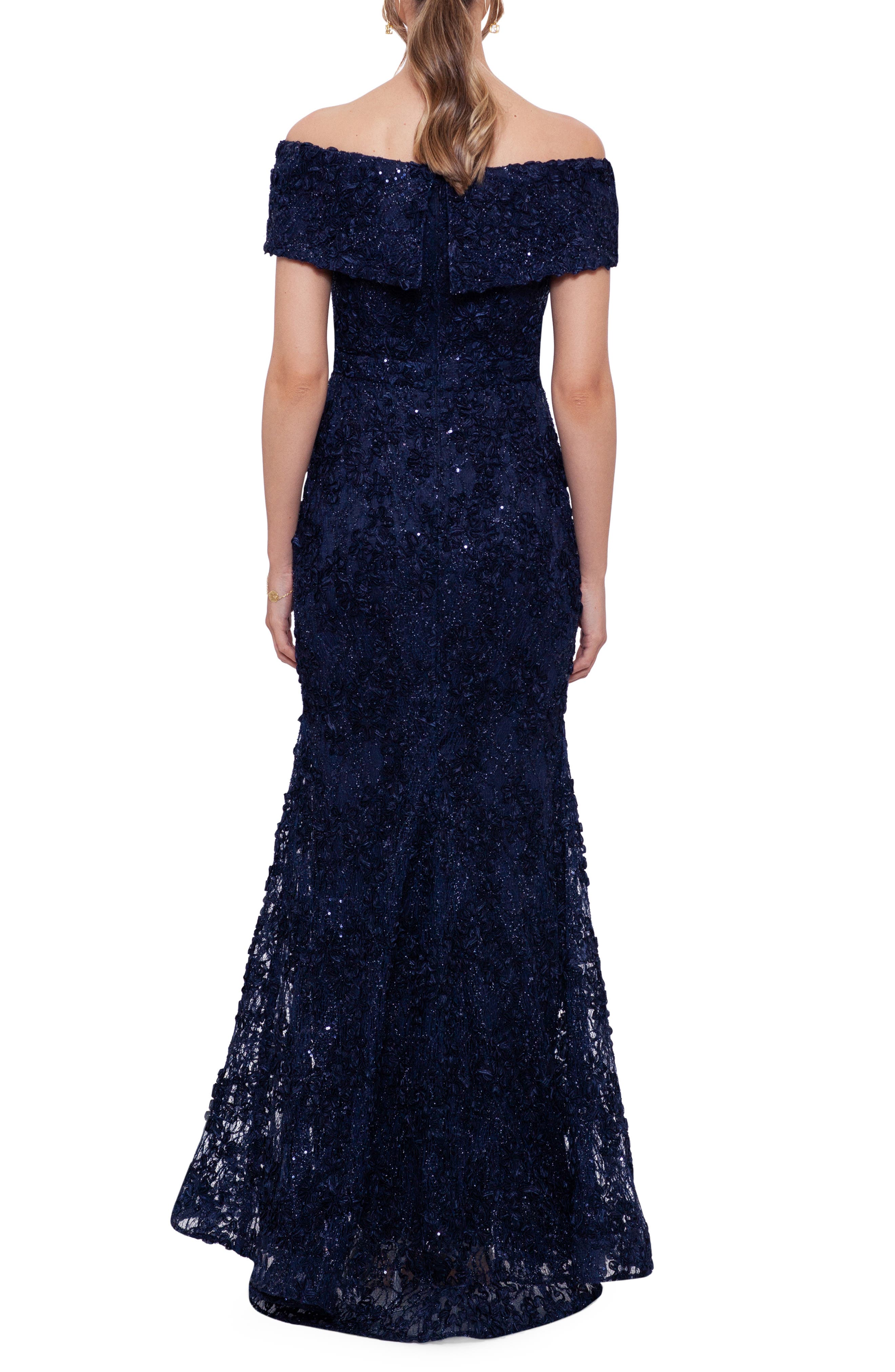 Off the Shoulder Embroidered Gown - image 2