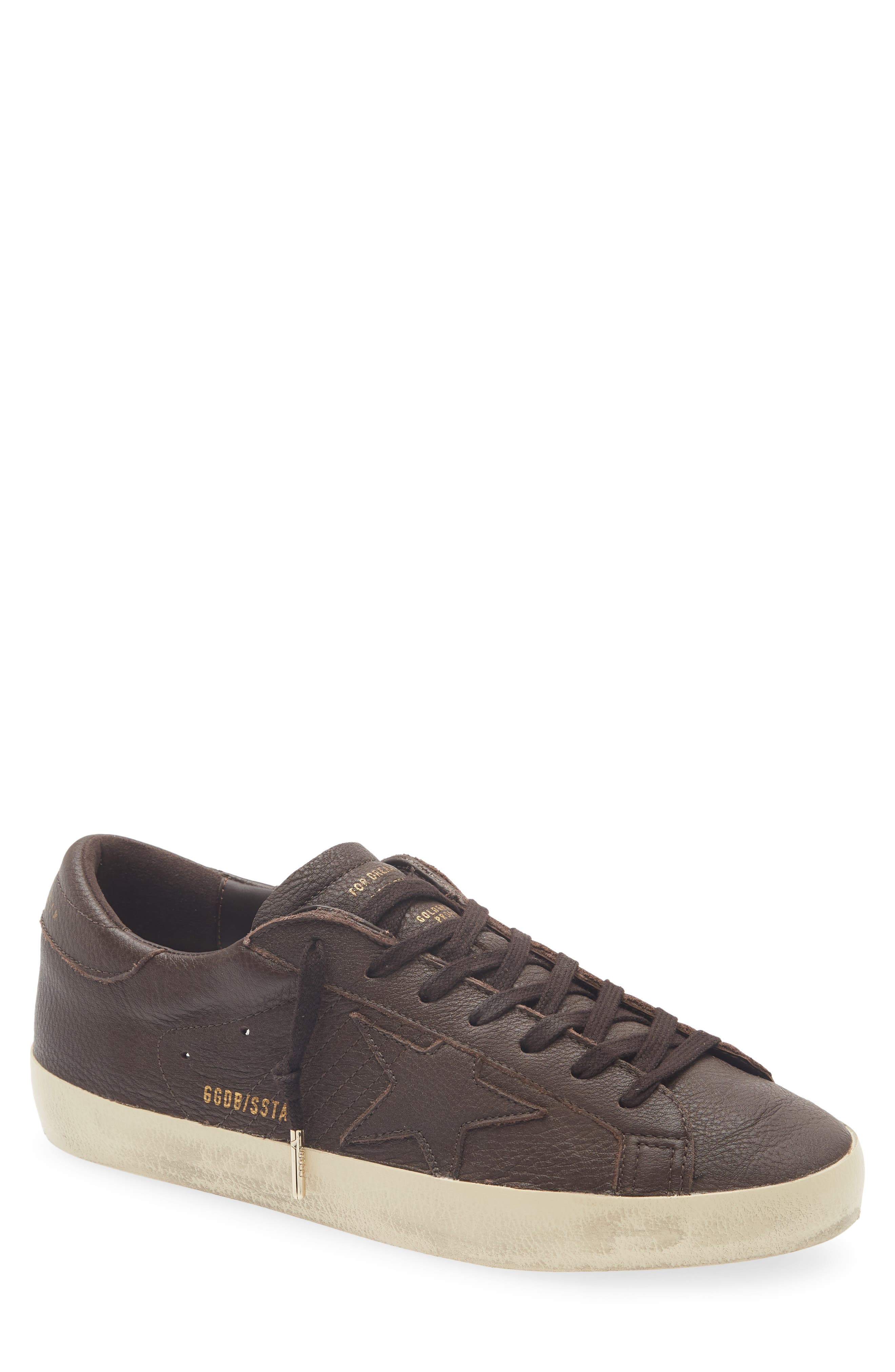 Super-Star Low Top Sneaker, Main, color, DARK BROWN