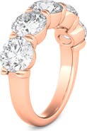 HauteCarat 5-Stone Lab Created Diamond Anniversary Ring