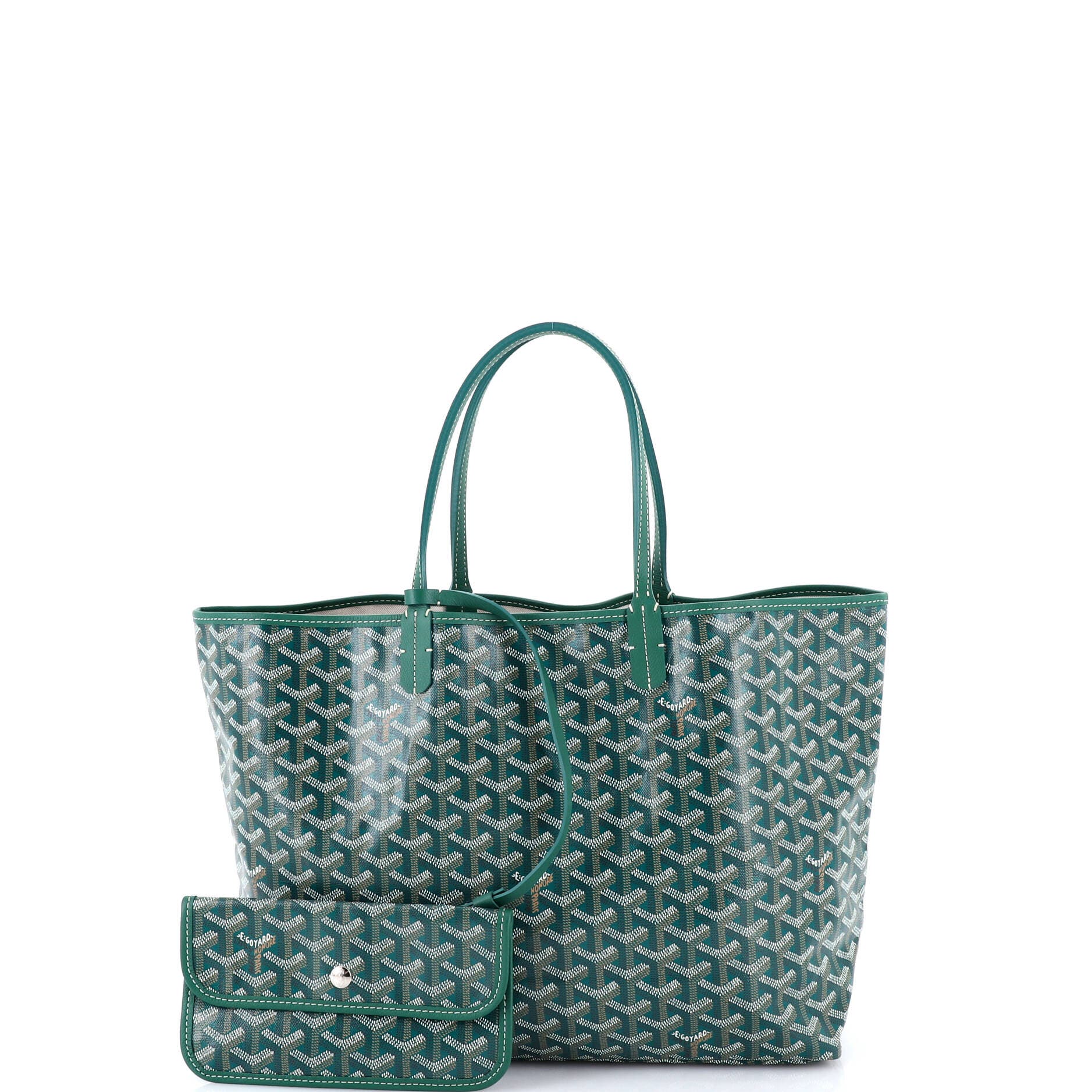 Pre-Owned Goyard Saint Louis Tote Coated Canvas PM, Alternate, color, Green