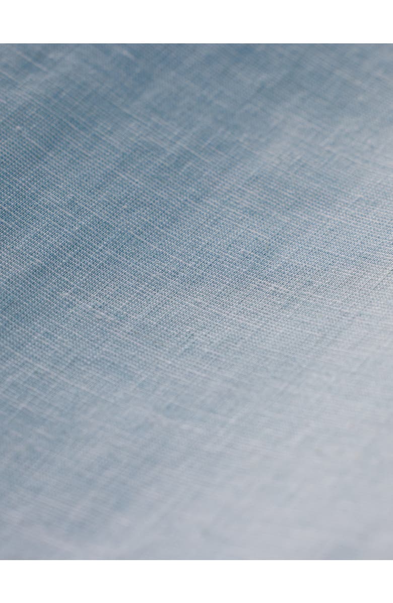 Oak Hill by DXL Big & Tall Linen-Blend Tech Sport Shirt, Alternate, color, Forget Me Not