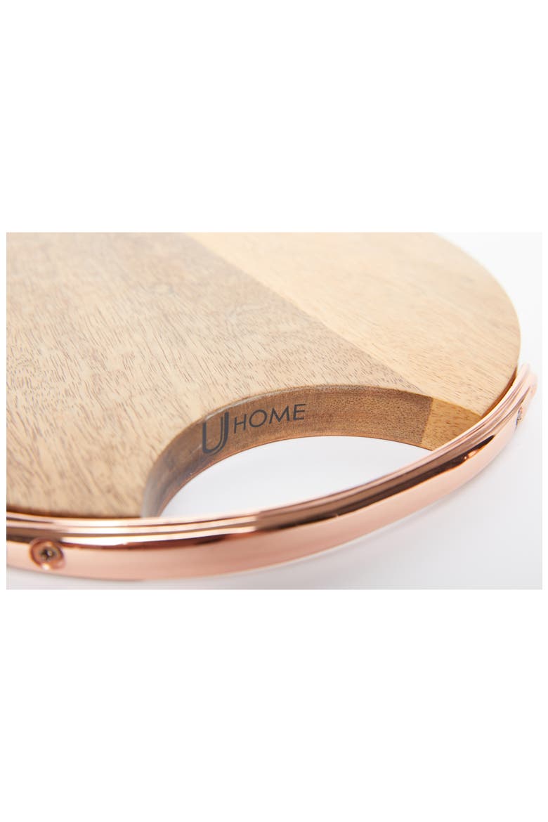 Copper Detailed Serving Board, Alternate, color, COPPER AND WOOD
