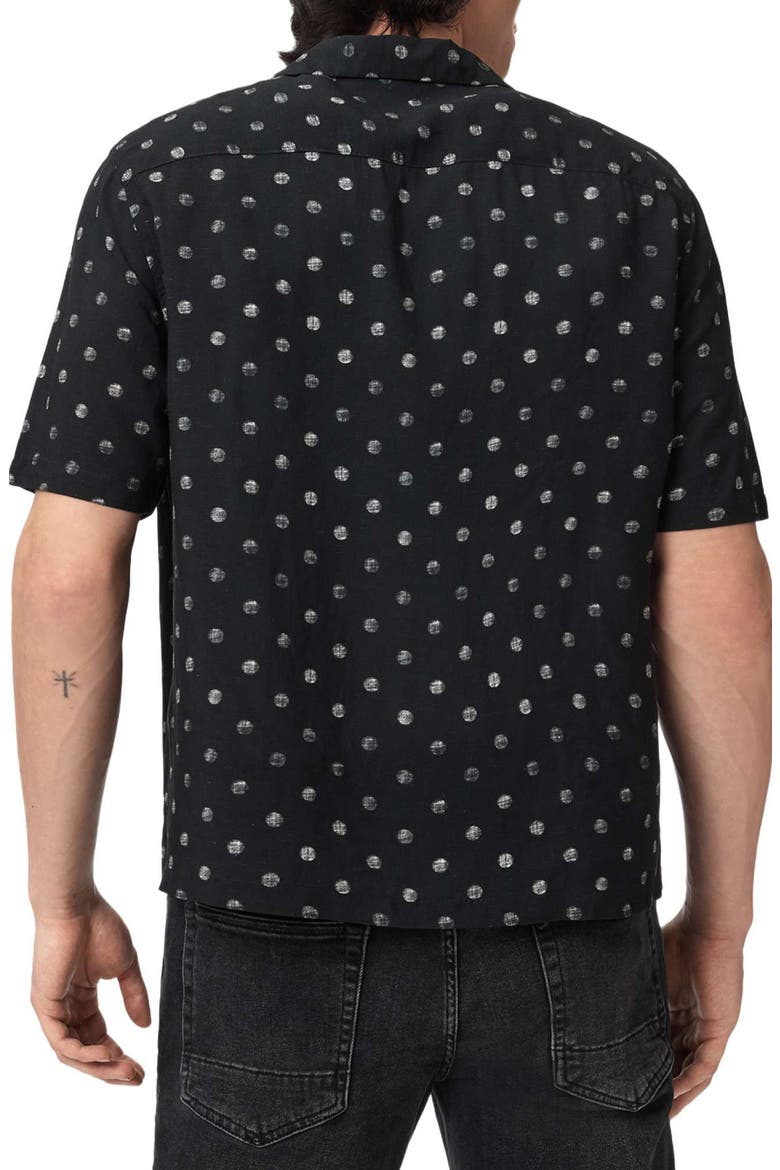 Upton Short Sleeve Button-Up Shirt, Alternate, color, JET BLACK