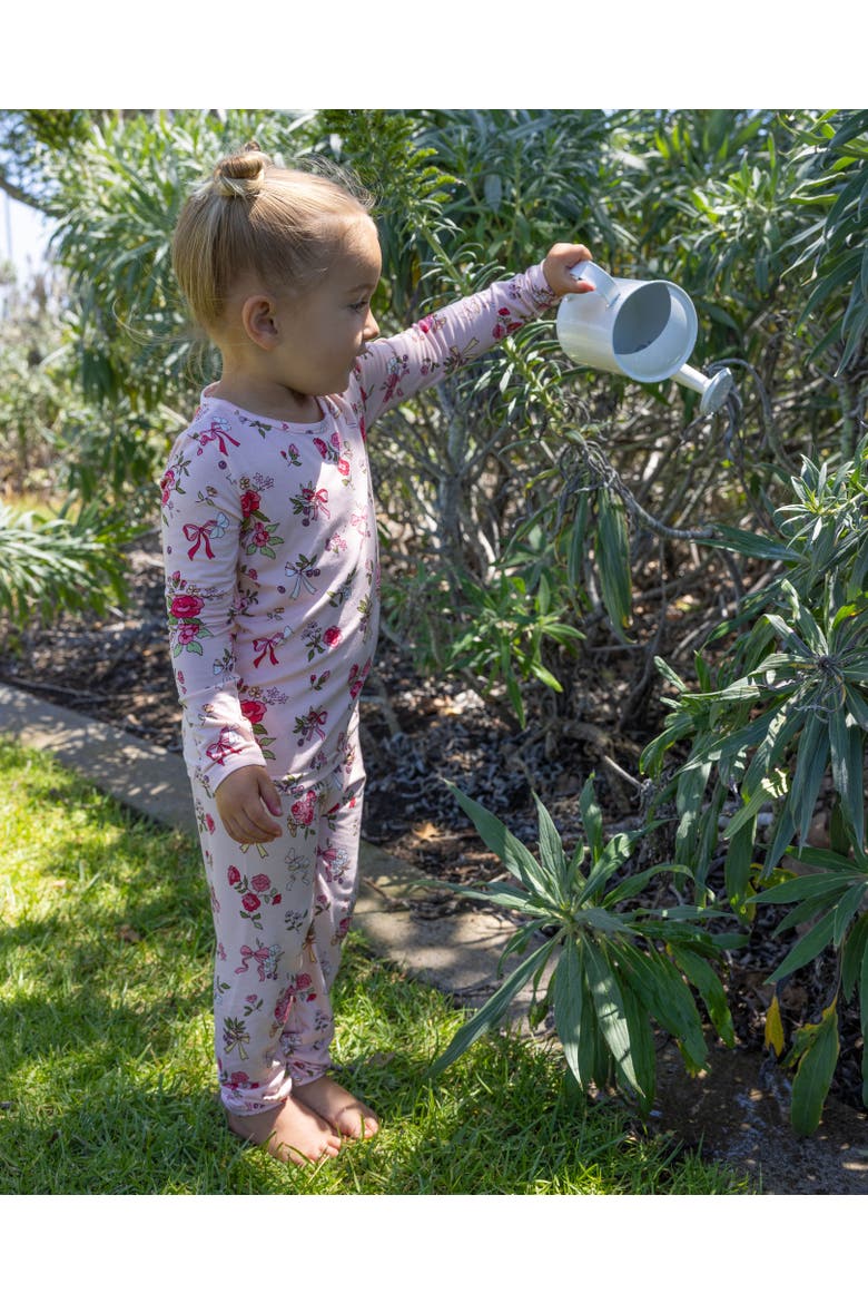 Kids' Bows & Blooms Set of 2 Piece Pajamas, Alternate, color, Bows & Blooms