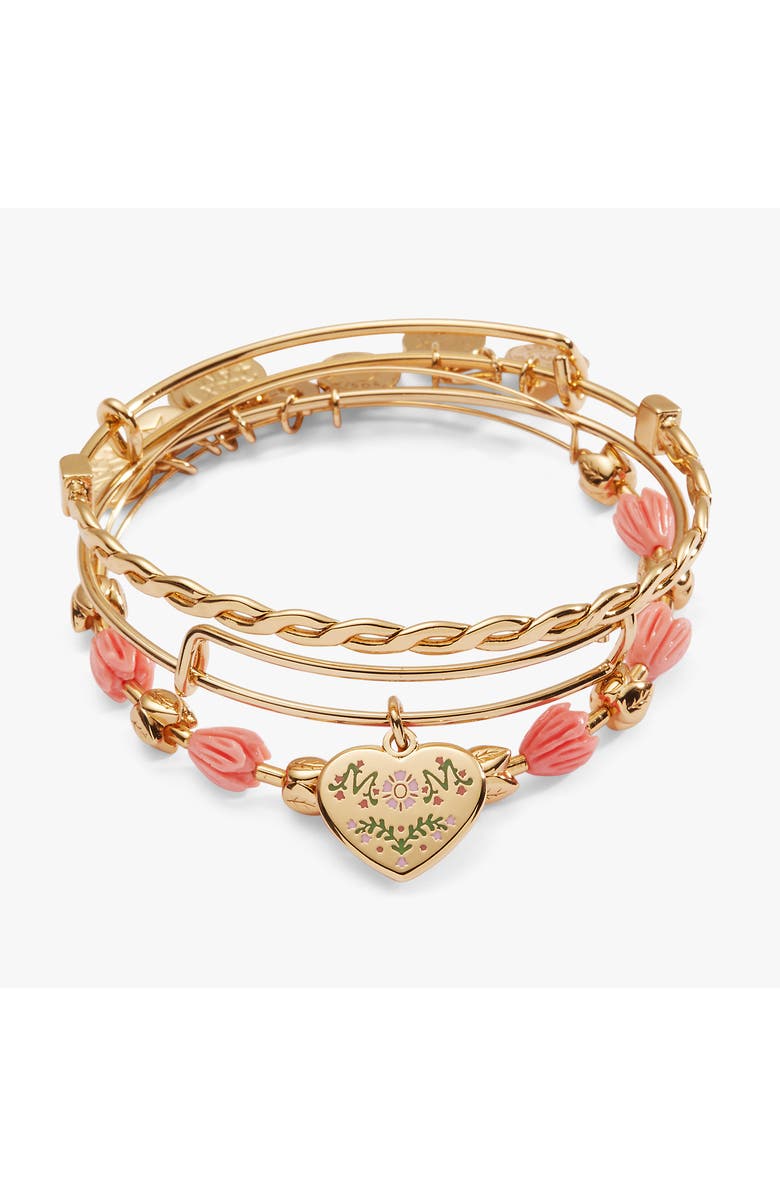 Alex and Ani Mothers day ewb 3 set tulip, Main, color, Gold