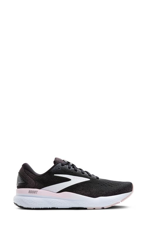 Brooks Ghost 16 Running Shoe In Black/white/orchid Ice