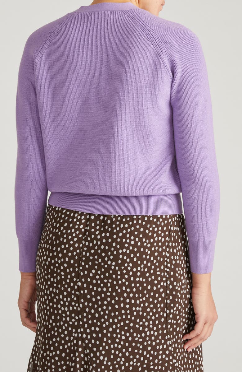 Universal Standard Rib Cardigan, Alternate, color, Purple Posey