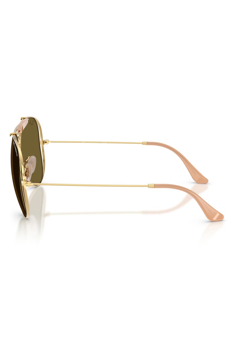 Ray-Ban 53mm Outdoorsman II Pilot Sunglasses, Alternate, color, Arista / Dark Brown