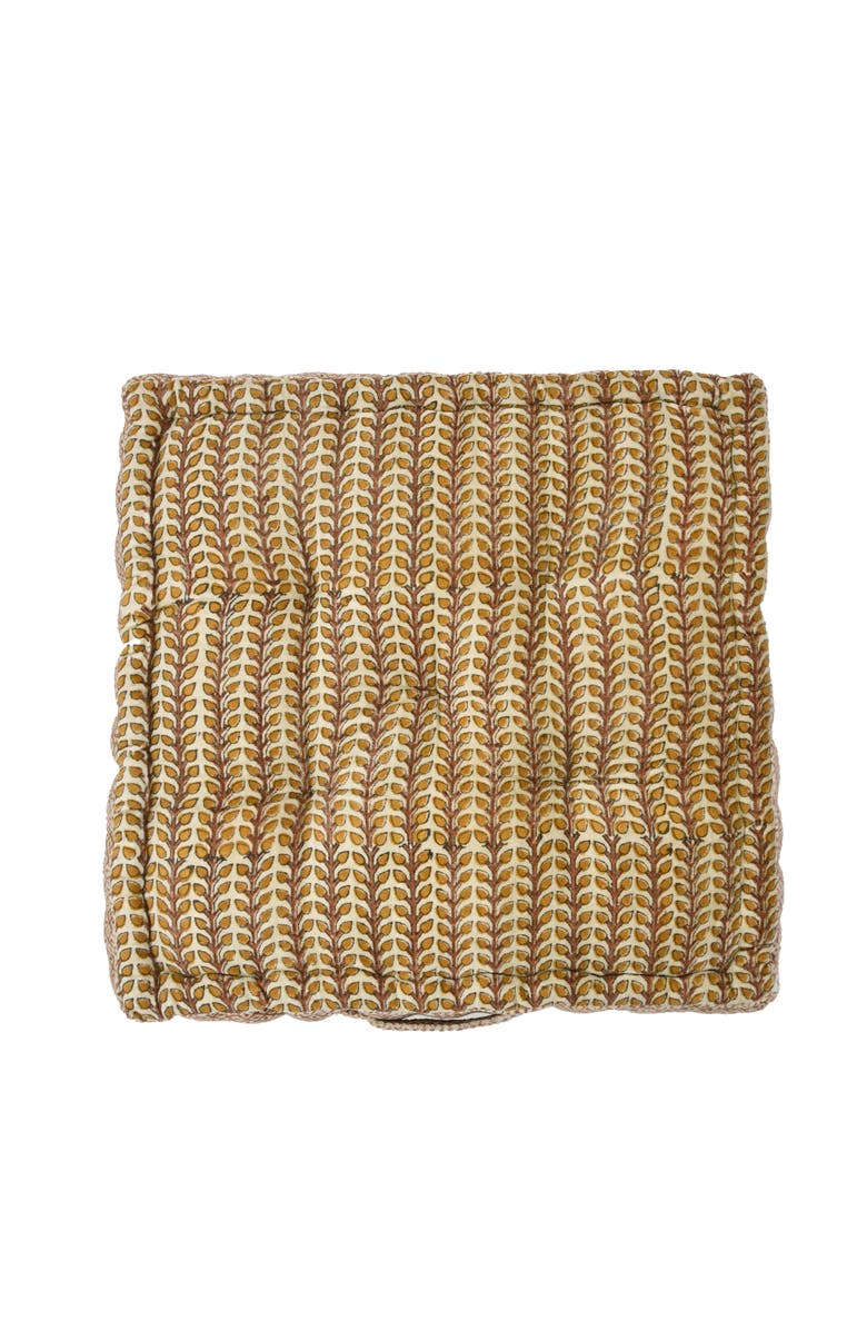 Verve Culture Block Print Meditation Cushion - Square, Alternate, color, Block Print