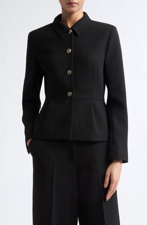 Palais Stretch Suiting Peplum Jacket