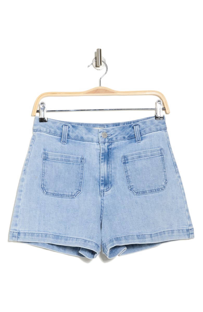 OAT NEW YORK High Waist Denim Shorts, Alternate, color,