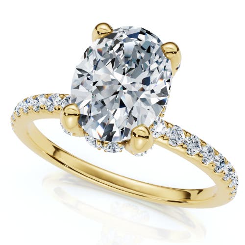 Bliss Diamond 1 1/2ct Oval Diamond Accents Engagement Ring Or Gold Lab Grown In Gold