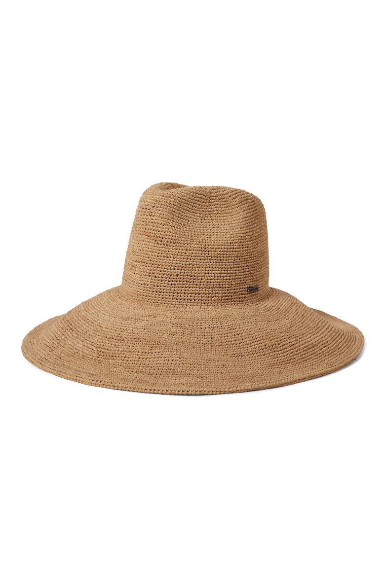 Helena Packable Straw Sun Hat, Main, color, TAN