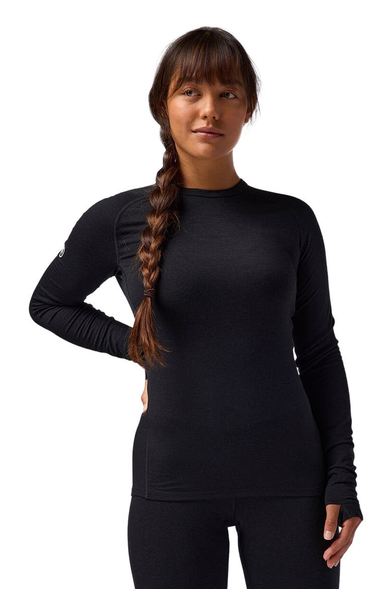 Cedars Rws Merino Lt-Wt Baselayer Crew Top - Women's, Main, color, Black