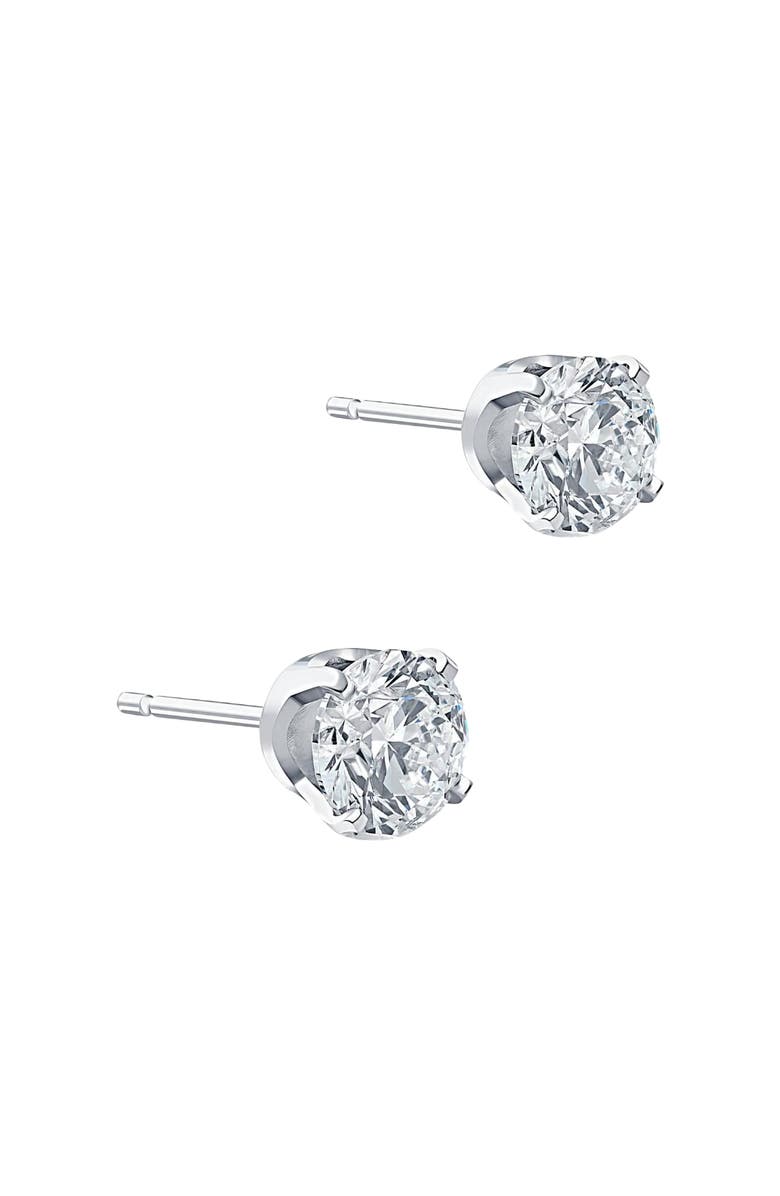 Bliss Diamond 1 - 3 Ct T.W. Lab Grown Round Diamond Studs in 14k White, Yellow, or Gold, Alternate, color,
