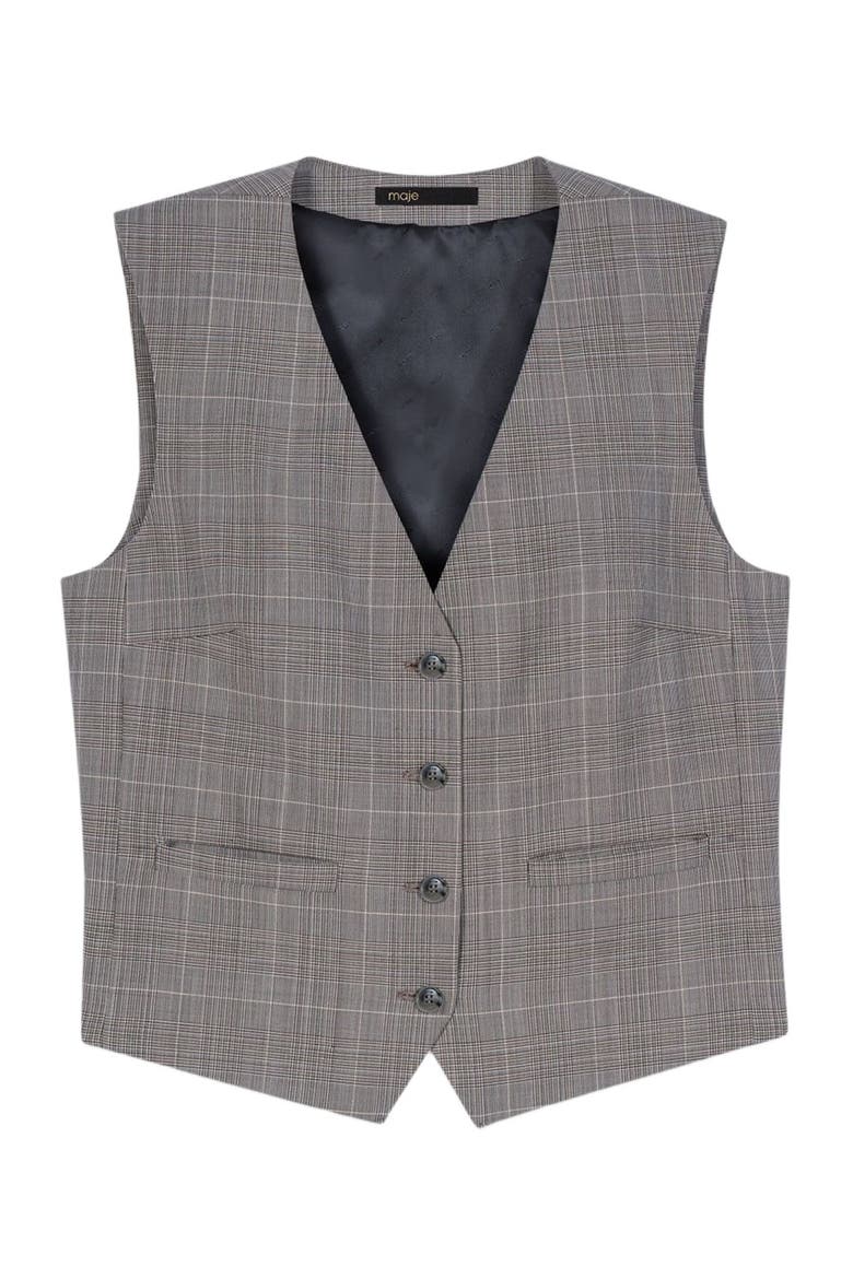 Checked tailored jacket, Alternate, color, Grey