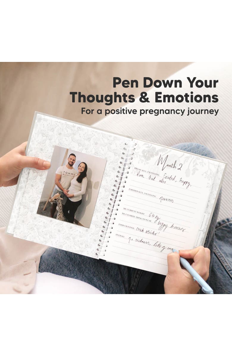 KeaBabies Blossom Pregnancy Journal, Alternate, color, Clay