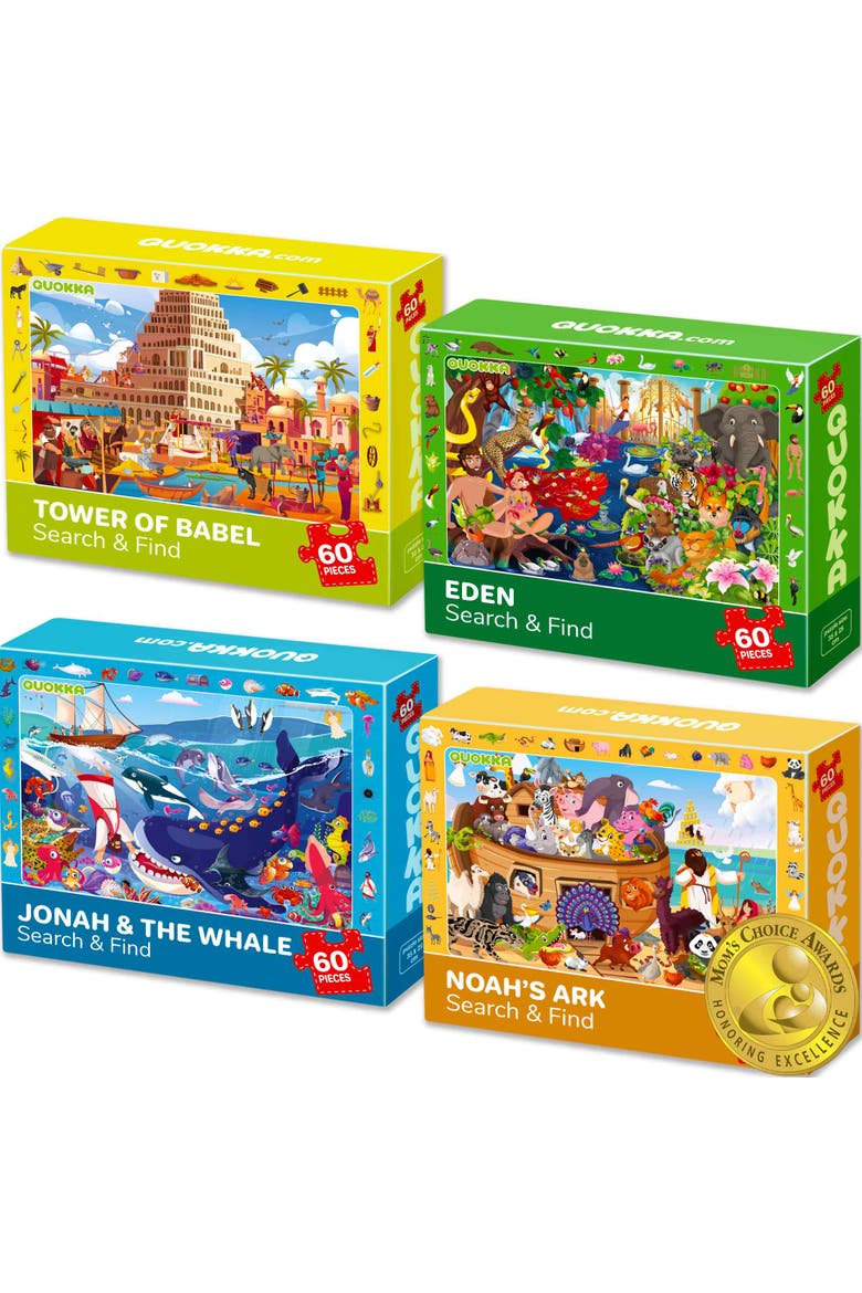 Kids Jigsaw Puzzle Sets - 60 & 100 Piece Educational Puzzles, Main, color, Bible Stories Set