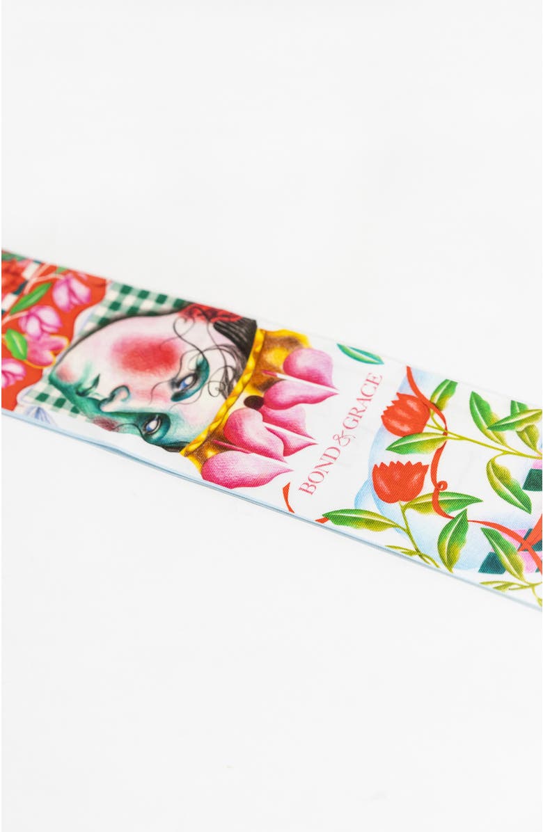 Bond & Grace Wanderer's Whim Silk Twilly Scarf, Alternate, color, Red